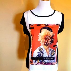 Reserved T-shirt medium white and black